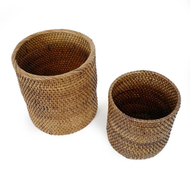 2020s Rattan Cup Holder Large For Sale - Image 5 of 7