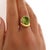 1990s Vintage 6 Carat Oval Cut Peridot 14k Gold Fluted Sunburst Ring, Size 9 For Sale - Image 5 of 11