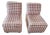 Vintage Ashley Manor Pair of Red, White and Green Plaid Slipper Side Chairs For Sale