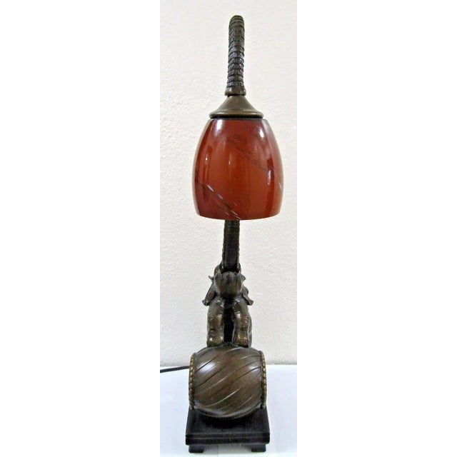 Austin Standing Elephant on Barrel Table Lamp 2007 For Sale In Miami - Image 6 of 12