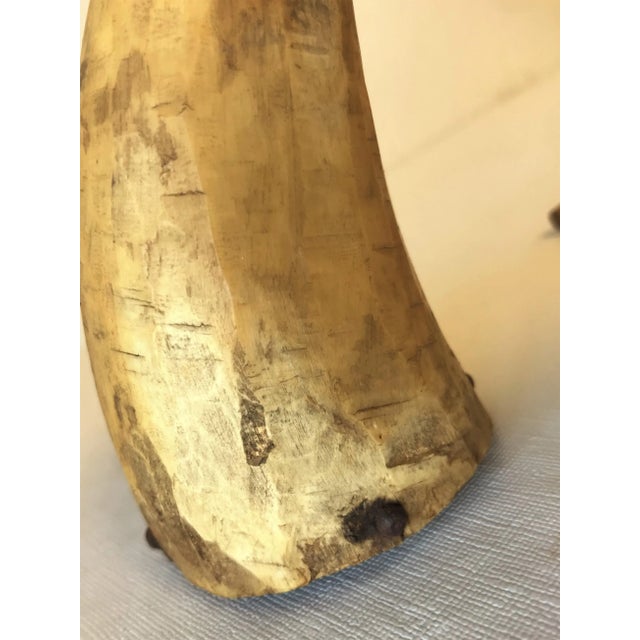 Early 19th Century Gun Powder Horn With Original Carved Pin For Sale - Image 11 of 12