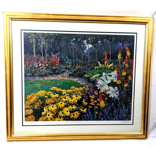 Late 20th Century John Powell Signed Limited Edition Print, Numbered 118/395, Framed Botanical Landscape For Sale - Image 10 of 12