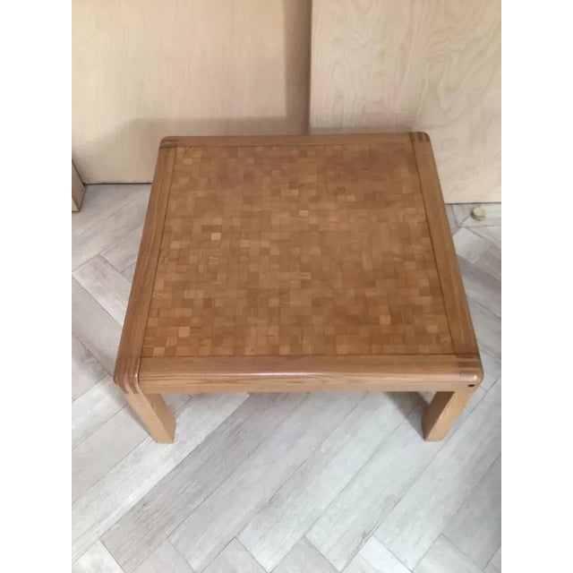 1980s Scandinavian Checkered Oak Coffee Table, 1980s For Sale - Image 5 of 8
