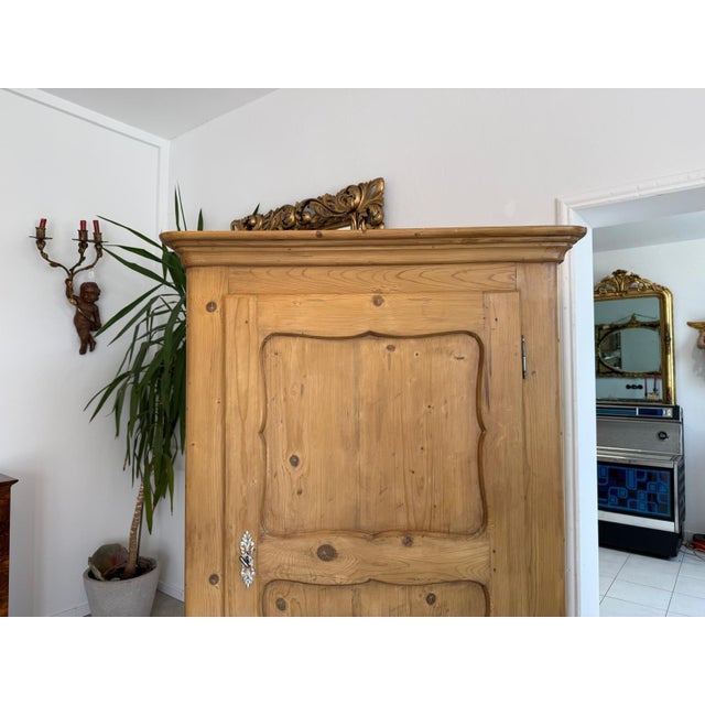 Biedermeier Farmhouse Cabinet in Softwood For Sale - Image 9 of 16