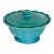 Mid 20th Century Turquoise Ceramic Bowl With Lid, Vintage For Sale