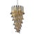 Italian Murano Glass Spiral Chandelier, 83 Amber and Crystal Petals For Sale