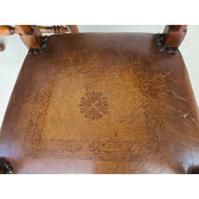 Lancashire Leather Dining Chairs by Theodore Alexander - Set of 4 For Sale - Image 9 of 13