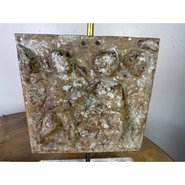 Italian Cast Metal Figural Table Lamps, 1930s Classical Style For Sale - Image 11 of 17