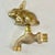 Metal Vintage Hollywood Regency Boho Chic Brass Bunny Outside Water Faucet - Easter For Sale - Image 7 of 9