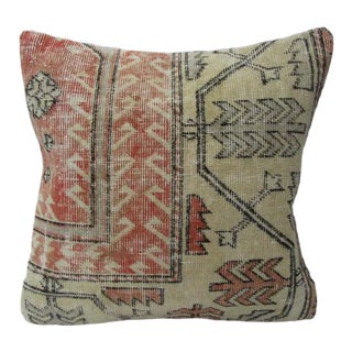 Turkish Rust & Beige Handmade Pillow For Sale