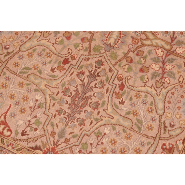 Shabby Chic 1990's Pak-Persian Taupe/Brown Wool Rug - 6'0'' X 8'11'' For Sale - Image 4 of 9