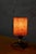 Vintage Table Lamp with Orange Frosted Acrylic Shade and Brass Tripod Base, 1960s For Sale - Image 4 of 11