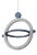 Blue White Marble Stone Ring-Shaped Gaïa Lamp by Esther Knopfler For Sale