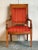 Vintage Regency Red Striated Empire Arm Chair For Sale - Image 4 of 7