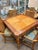 Theodore Alexander Faux Bamboo Table Set, Mahjong, Card/Game Table With 4 Chairs. Fully Refurbished With New Upholstery. For Sale - Image 4 of 8