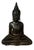 Early Ayutthaya Bronze Seated Buddha, Flame Finial, Original Gilding Traces, 15th Century Thailand For Sale - Image 8 of 8