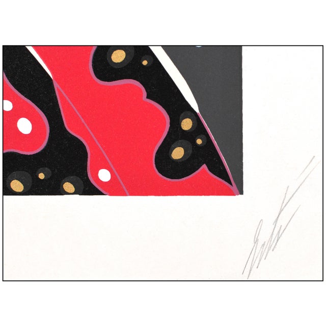 Erté 1983 Sleeping Beauty Art Deco Red Embossed Serigraph Erté For Sale - Image 4 of 6