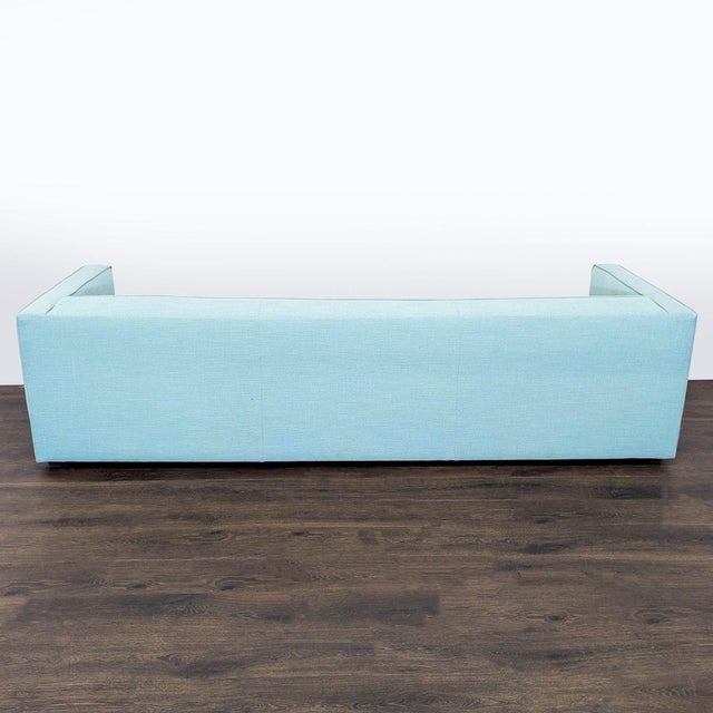 2010s Cb2 Club 101” Modern 3-Seat Light Blue Sofa For Sale - Image 5 of 7