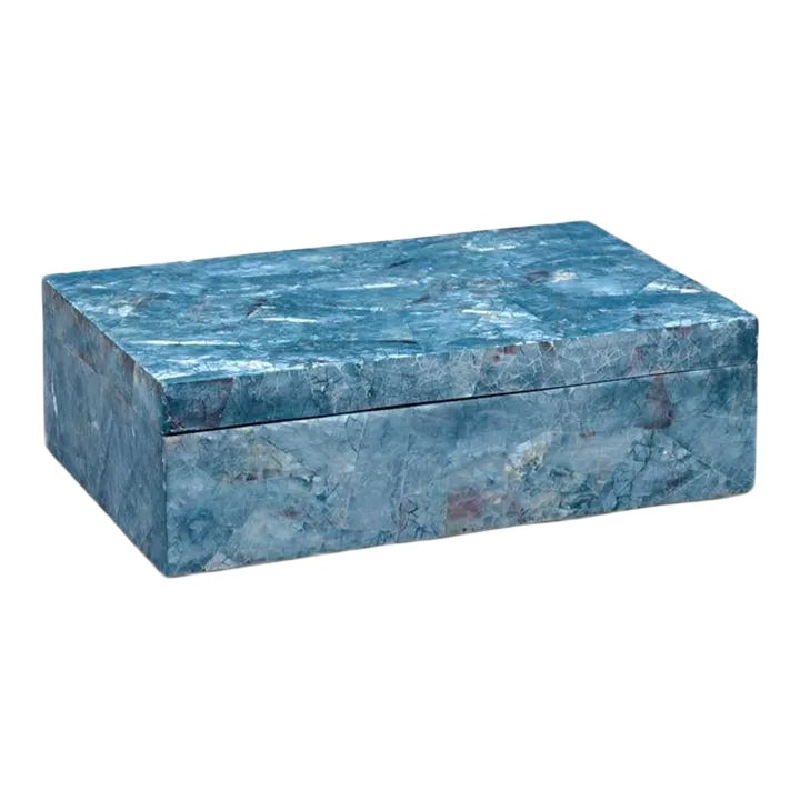 Blue Hammer Shell Box | Chairish