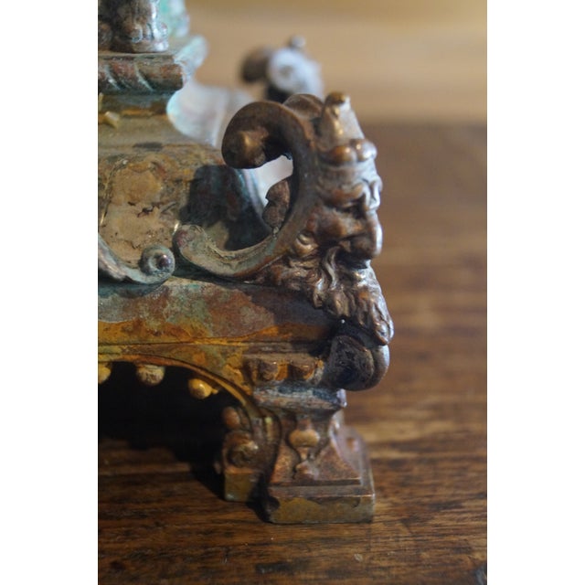 Early 20th Century French Bronze Gothic Candelabra For Sale - Image 12 of 13