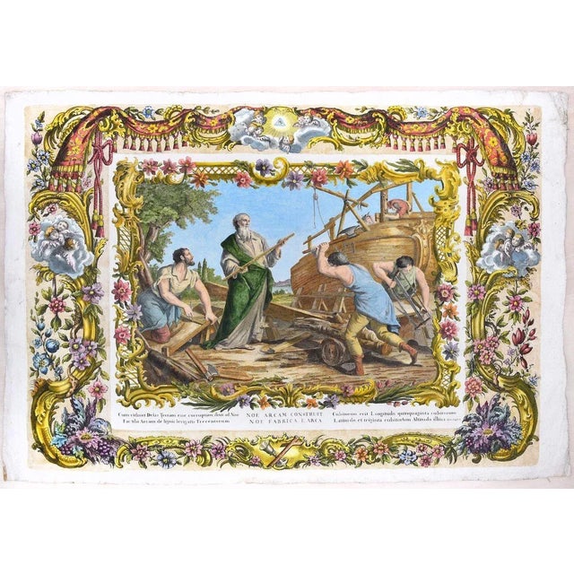 The Story of Noah - Original Complete Series of 6 Etchings - 1768 1768 For Sale - Image 5 of 15