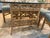 Wood MCM Rattan Bamboo Dining Room Table Set 6 Chairs Glass Top Green Cushions For Sale - Image 7 of 12