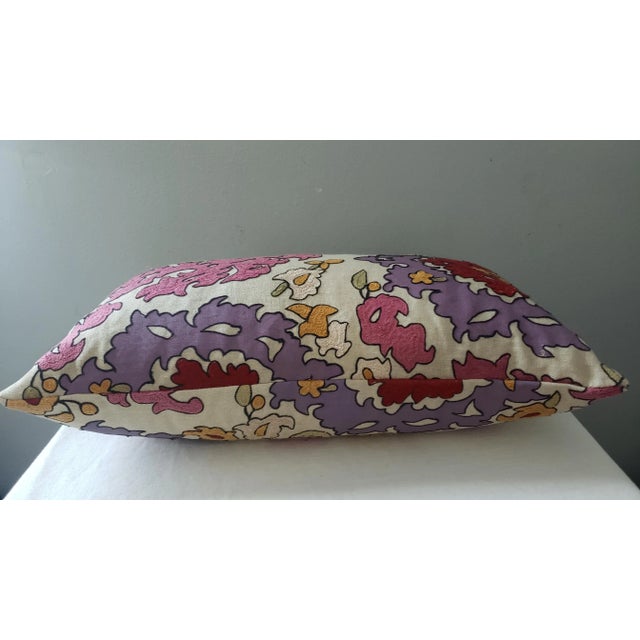 Pillow cover only. Fabric on both sides. Size: 24" W x 14" Ht Hidden zipper. Dry clean only. Add a pop of color to your...