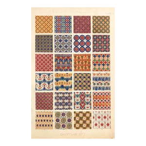 Antique Owen Jones Grammar of Ornament Egyptian Chromolithograph