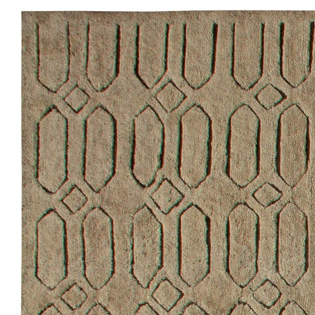 Early 21st Century Oversized Modern Geometric Wool Rug by Doris Leslie Blau For Sale - Image 5 of 6