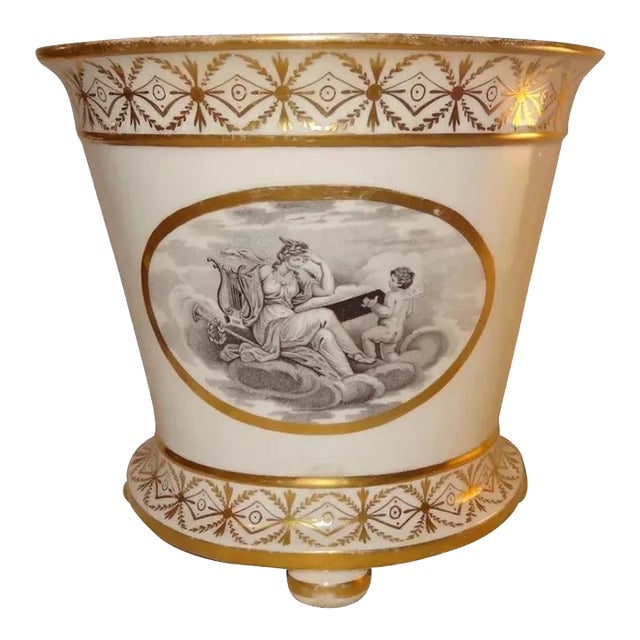 1810 English Regency Porcelain Bough Pot Vase For Sale