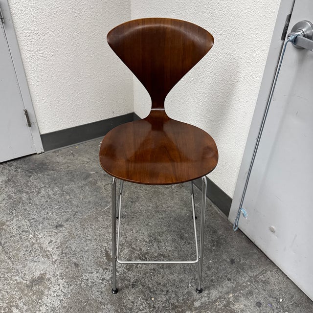 Cherner Chair Company Walnut Counter Stool For Sale - Image 11 of 12
