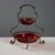 Glass Silver and Garnet Red Glass Stand For Sale - Image 7 of 7