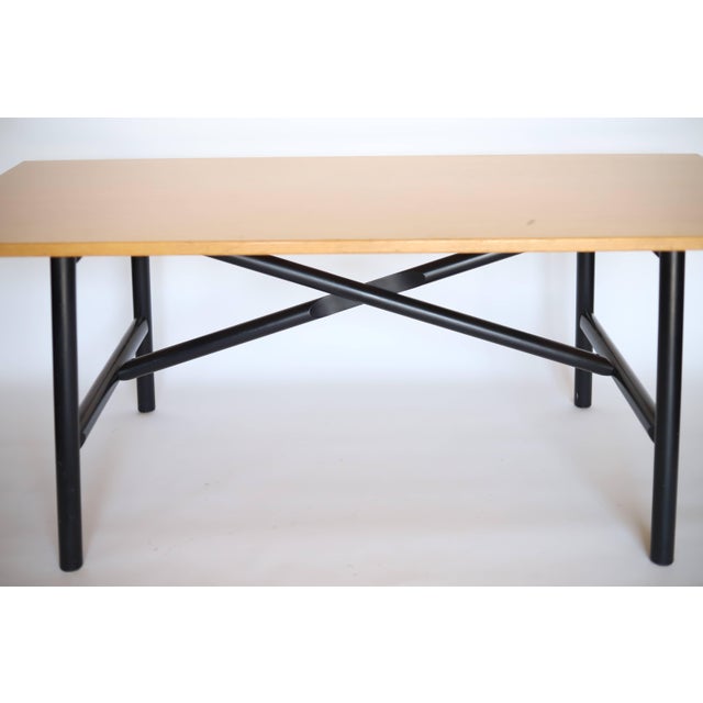 Mid-Century Modern Danish Cabinetmaker Table Desk For Sale - Image 3 of 10