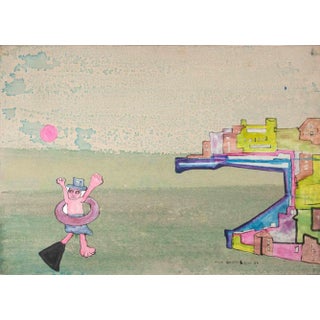 Lillo Bartoloni, Hot in Summer, Oil on Canvas, 1981 For Sale