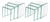 Pair of Italian Waterfall Glass Nesting Tables, 20th Century For Sale
