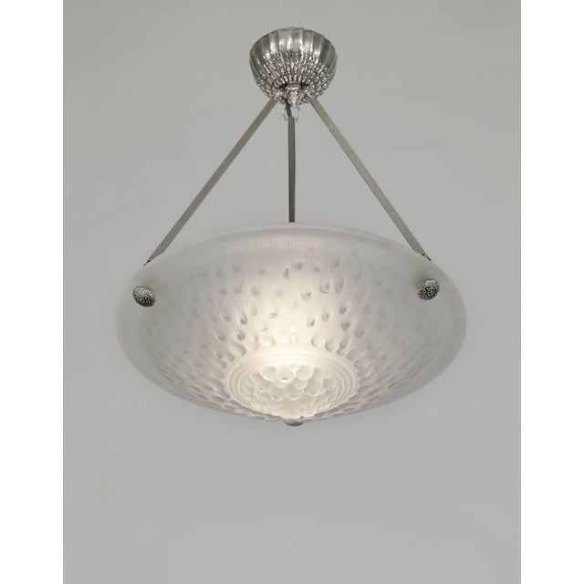 Art Deco 1920s French Art Deco Pendant Light by Muller Freres France For Sale - Image 3 of 8