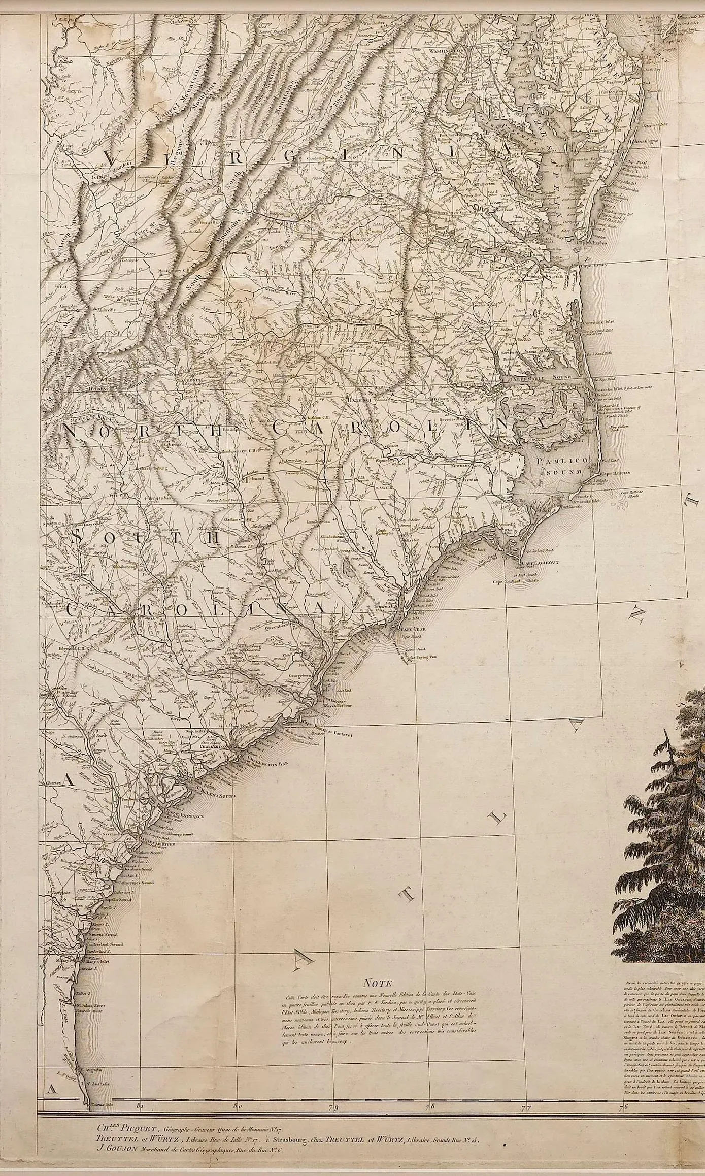 1812 quot United States of Nth America - 1812 United States Of Nth America Carte Des Etats Unis De Lamerique Septentrionale Two Sheet Map By Tardieu 8529