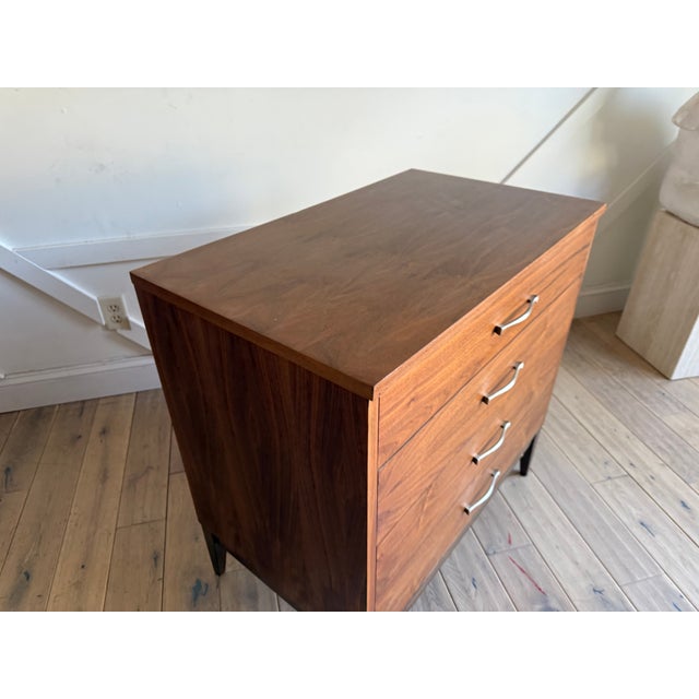1960s Refinished Mid Century Modern Bachelors Chest For Sale - Image 4 of 6
