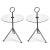 1990s Pair of Italian Modern Round Glass Gueridon Side Tables With Tripod Steel Bases For Sale - Image 5 of 12