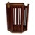 English Georgian Mahogany and Brass Slatted Plate Bucket For Sale