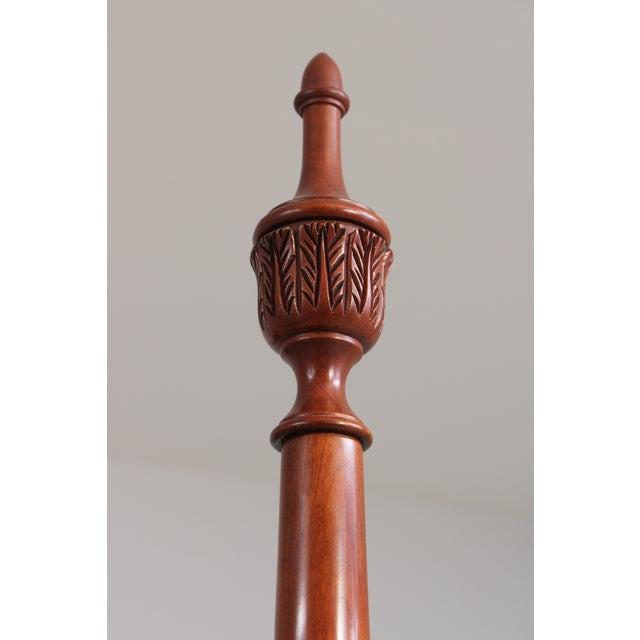 Henkel Harris Henkel Harris Cherry Queen Sized Rice Carved Poster Bed For Sale - Image 4 of 16