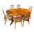 1970s Vintage Mid Century Danish Modern Teak Dining Set Table & Chairs - Set of 7 For Sale