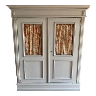 Gustavian Swedish Empire Style Armoire Cabinet For Sale