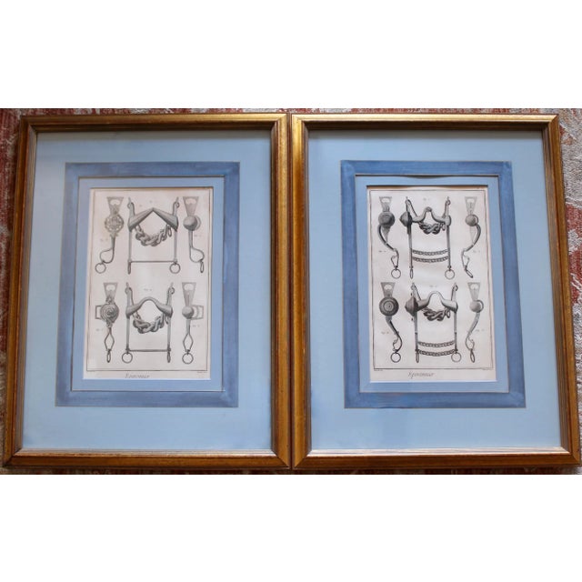 Illustration Original 18th Century French Engravings of Horse Bits- a Set of Four For Sale - Image 3 of 12