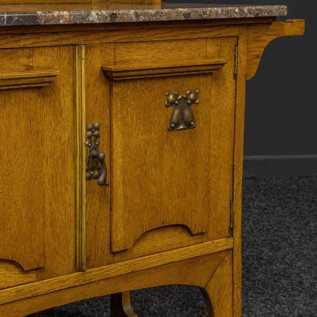 Arts and Crafts Oak Washstand For Sale - Image 12 of 15