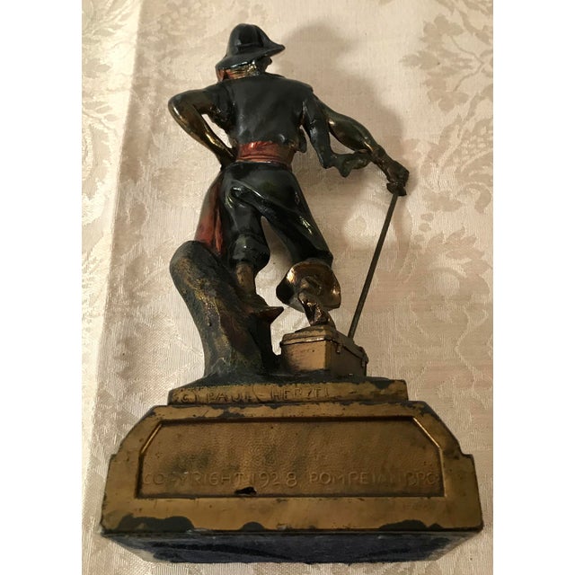 Paul Herzel Vintage Bronze Pirate Statue Chairish