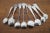 Antique Assorted Twisted Sterling Silver Salt Mustard Spoons 25g- Set of 8 For Sale - Image 6 of 12