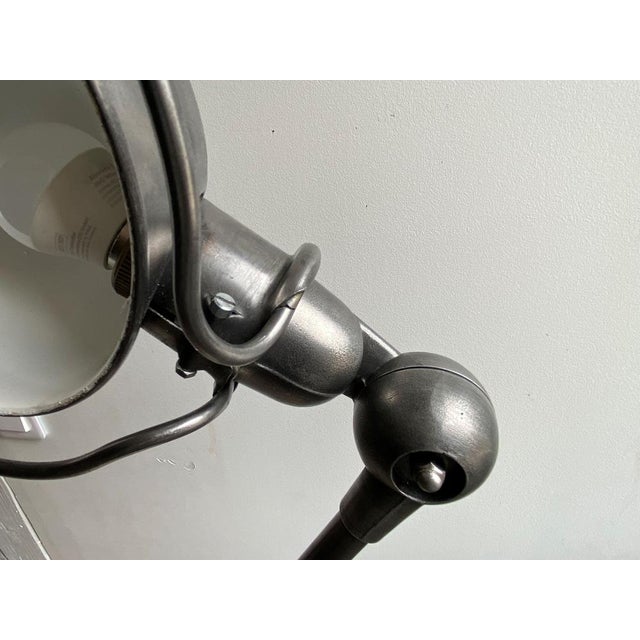 Industrial Industrial Graphite Floor Lamp by Jean-Louis Domecq for Jieldé, 1950s For Sale - Image 3 of 13