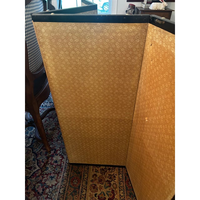 Vintage Late 20th-Century Chinoiserie 4-Panel Folding Tabletop Screen - Bird and Bamboo Motif For Sale - Image 15 of 17