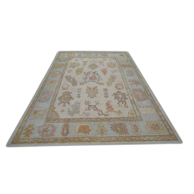 Early 21st Century Modern Turkish Oushak Rug 6' x 9'3" For Sale - Image 5 of 6